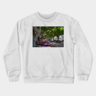 Street scene, St. Raphäel, Cote d'Azur Crewneck Sweatshirt